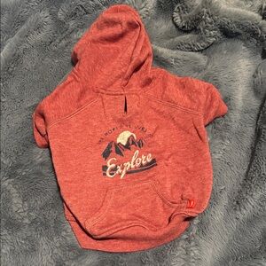 Heather Maroon Dog Hoodie